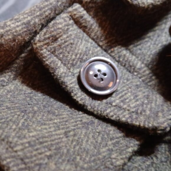 TULLE Green/Gray Wool Peacoat S - Picture 10 of 10